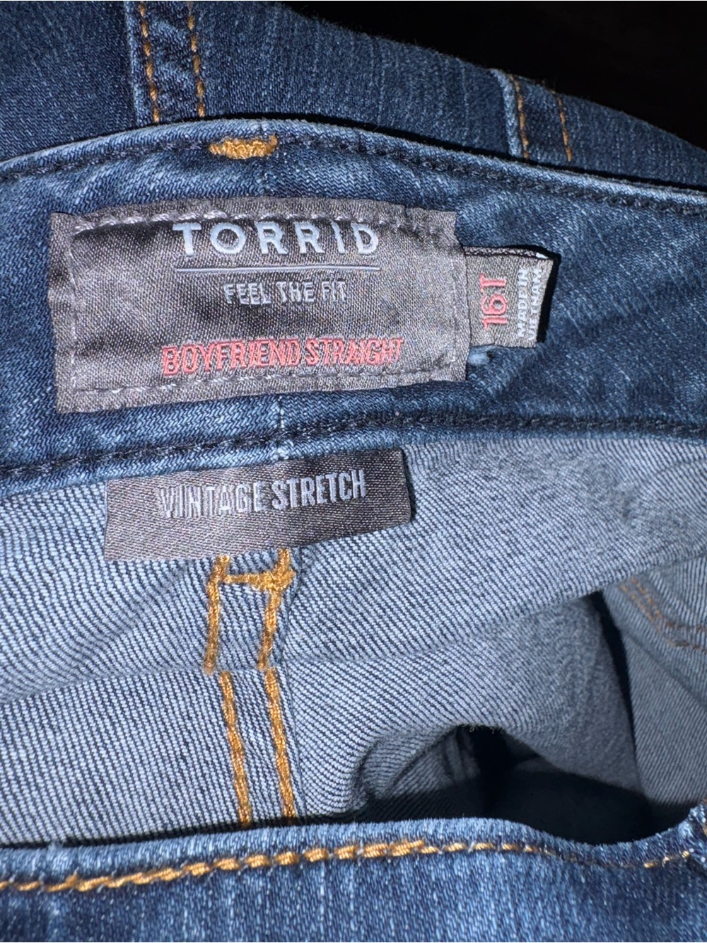 Torrid Women’s Boyfriend Straight Vintage Stretch Jeans Size 16T Blue Denim - Picture 8 of 8